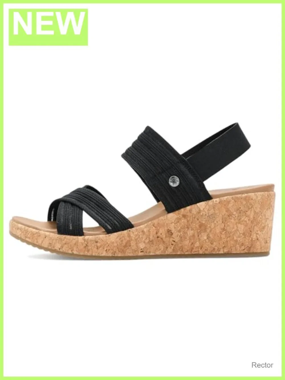 Skechers Arch Fit Beverlee 2.0 Wedge Sandals, Cork Footbed, Slingback